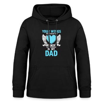 Inspirierender Verlust von Vätern Trauerfall - Frauen Hoodie - Schwarz - Vorne - AI Model Female 172 light (172cm)