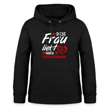 Diese Frau Liebt Ihren Feuerwehrmann Feuerwehr - Frauen Hoodie - Schwarz - Vorne - AI Model Female 172 light (172cm)