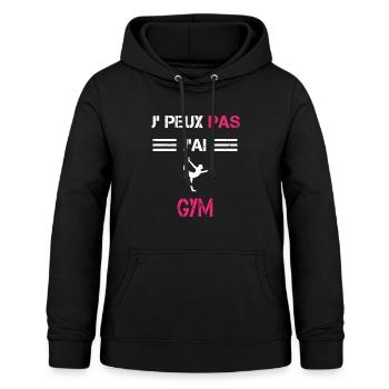 Je peux pas j'ai gym sport femme humour - Sweat à capuche Femme - noir - Devant - AI Model Female 172 light (172cm)
