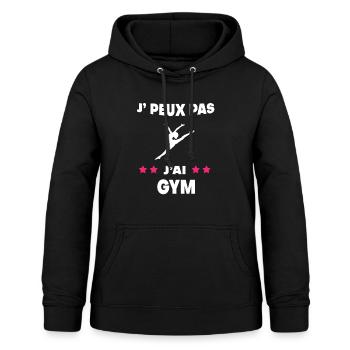Je peux pas j'ai gym femme gymnaste - Sweat à capuche Femme - noir - Devant - AI Model Female 172 light (172cm)