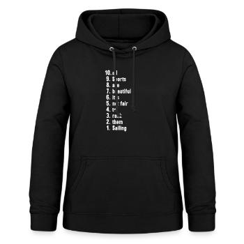 Lustige Sportler Sprüche Segeln Geschenk - Frauen Hoodie - Schwarz - Vorne - AI Model Female 172 light (172cm)