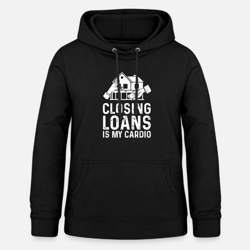 Agent hypothécaire Conception pour un agent hypothécaire - Sweat à capuche Femme - noir