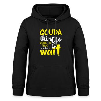 Gouda Dinge Käse Besessenheit Käserei - Frauen Hoodie - Schwarz - Vorne - AI Model Female 172 light (172cm)