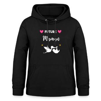 cadeau annonce grossesse maman mère Future maman - Sweat à capuche Femme - noir - Devant - AI Model Female 172 light (172cm)