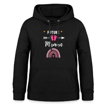 Future maman cadeau naissance maman mère - Sweat à capuche Femme - noir - Devant - AI Model Female 172 light (172cm)