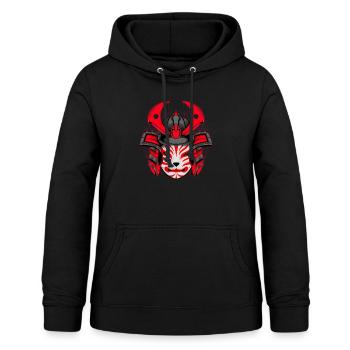 Kitsun Vaporwave Japanese Kami Vaporwave Kitsune - Women's Hoodie - black - Front - AI Model Female 172 light (172cm)