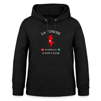 tunisie m'appelle homme humour tunisien cadeau - Sweat à capuche Femme - noir - Devant - AI Model Female 172 light (172cm)