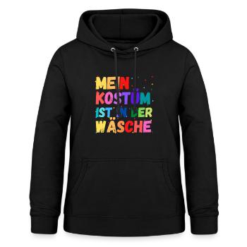 Mein Kostüm ist in der Wäscherei Carnival Party - Frauen Hoodie - Schwarz - Vorne - AI Model Female 172 light (172cm)