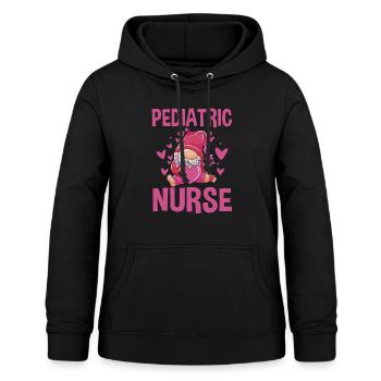 Kinderkrankenschwester Gnom - Frauen Hoodie - Schwarz - Vorne - AI Model Female 172 light (172cm)