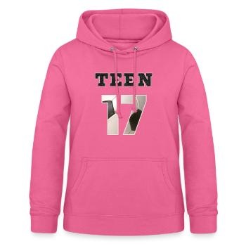 Fussball TEEN 17 Soccer - Sweat à capuche Femme - rose - Devant - AI Model Female 172 light (172cm)