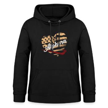 Alphorn Alphorn Flag - Women's Hoodie - black - Front - AI Model Female 172 light (172cm)