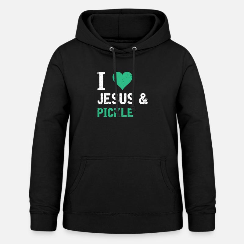 Inspiration Cornichon Prière catholique Amour - Sweat à capuche Femme - noir