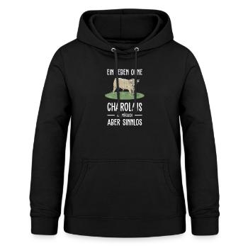 Charolais Rind I Frankreich Rinderzucht für - Frauen Hoodie - Schwarz - Vorne - AI Model Female 172 light (172cm)