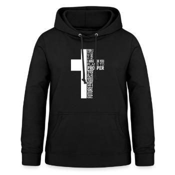 Prospérité inspirante Chrétiens - Sweat à capuche Femme - noir - Devant - AI Model Female 172 light (172cm)
