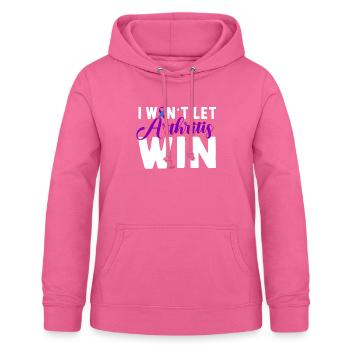 Je veux laisser la polyarthrite gagner la polyarthrite rhumatoïde - Sweat à capuche Femme - rose - Devant - AI Model Female 172 light (172cm)
