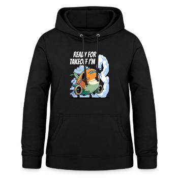 Ready for Takeoff I'm 3 - 3nd Birthday Boy - Frauen Hoodie - Schwarz - Vorne - AI Model Female 172 light (172cm)