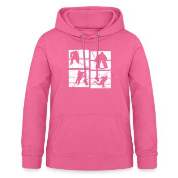 Distressed Ice Hockey - Frauen Hoodie - Pink - Vorne - AI Model Female 172 light (172cm)