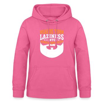 Beards Turn Laziness Into Awesomeness 3 - Women's Hoodie - pink - Front - AI Model Female 172 light (172cm)