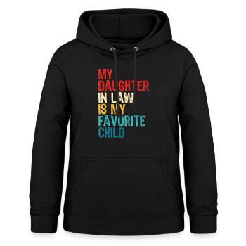 Meine Schwiegertochter ist mein Lieblingskind Retro - Frauen Hoodie - Schwarz - Vorne - AI Model Female 172 light (172cm)