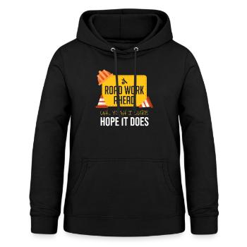 urkomisch, sarkasmus, höhnisch, ironisch, amüsant - Frauen Hoodie - Schwarz - Vorne - AI Model Female 172 light (172cm)