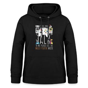 Drôle s’il vous plaît utiliser le dicton sarcastique multijoueur - Sweat à capuche Femme - noir - Devant - AI Model Female 172 light (172cm)