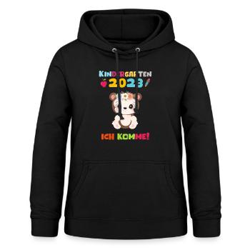 Kindergarten 2023 Ich Komme Mädchen Kita Geschenk - Frauen Hoodie - Schwarz - Vorne - AI Model Female 172 light (172cm)