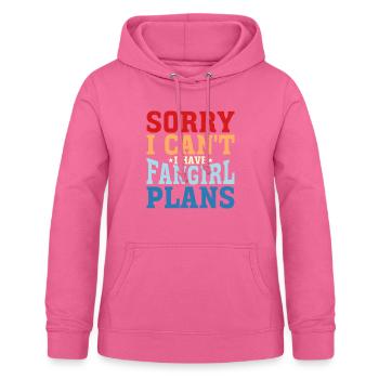 Sorry I Can't, I Have Fangirl Plans - Women's Hoodie - pink - Front - AI Model Female 172 light (172cm)