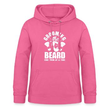 Toiletter la barbe, une taille à la fois Barbe - Sweat à capuche Femme - rose - Devant - AI Model Female 172 light (172cm)