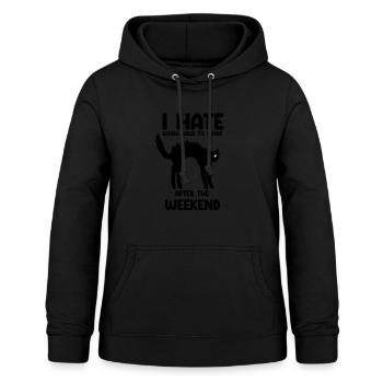 Les lundis détestent le travail - Sweat à capuche Femme - noir - Devant - AI Model Female 172 light (172cm)