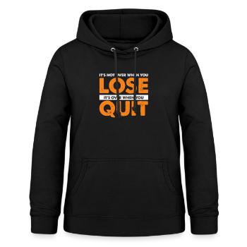 Nouveautés Messages inspirants du PDG - Sweat à capuche Femme - noir - Devant - AI Model Female 172 light (172cm)