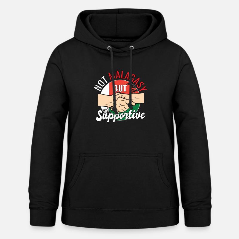 Non malgascio ma viaggiatore di campagna solidale - Felpa con cappuccio da donna - nero
