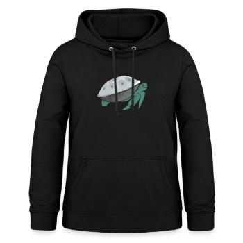 Handpan Turtle Handpan spielen - Frauen Hoodie - Schwarz - Vorne - AI Model Female 172 light (172cm)