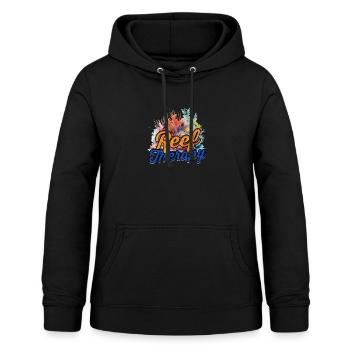 Rifftherapie - Reef - Frauen Hoodie - Schwarz - Vorne - AI Model Female 172 light (172cm)
