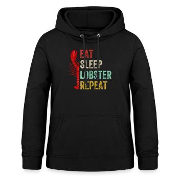 Hummer essen Meeresfrüchte - Frauen Hoodie - Schwarz - Vorne - AI Model Female 172 light (172cm)