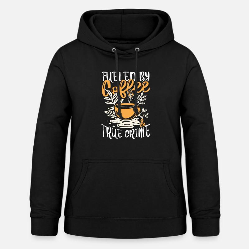 Alimenté par le café - Sweat à capuche Femme - noir