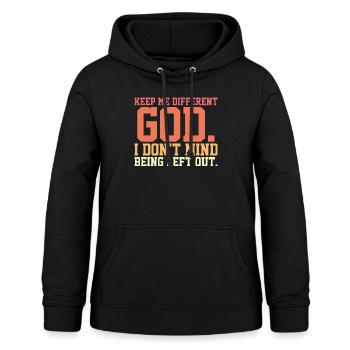 Religious Christian Believer Keep Me Different - Frauen Hoodie - Schwarz - Vorne - AI Model Female 172 light (172cm)