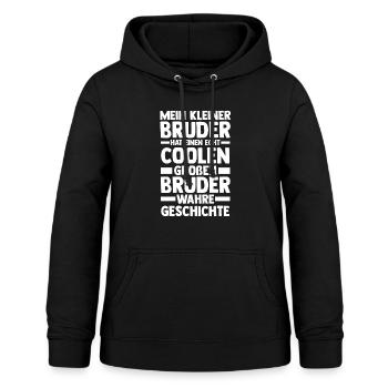 Geschwister Brüder Bruder - Frauen Hoodie - Schwarz - Vorne - AI Model Female 172 light (172cm)