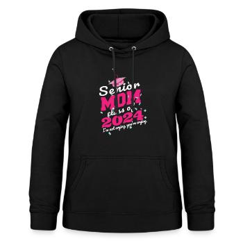 Senior Mom Class of 2024 Proud Mother Funny - Frauen Hoodie - Schwarz - Vorne - AI Model Female 172 light (172cm)