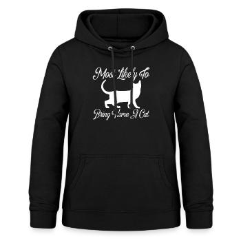 Funny Saying Kittens Owner Enthusiasts Feline Men - Women's Hoodie - black - Front - AI Model Female 172 light (172cm)