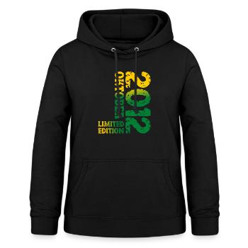 2012 Oktober Limited Edition 11. Geburtstag Deko - Frauen Hoodie - Schwarz - Vorne - AI Model Female 172 light (172cm)