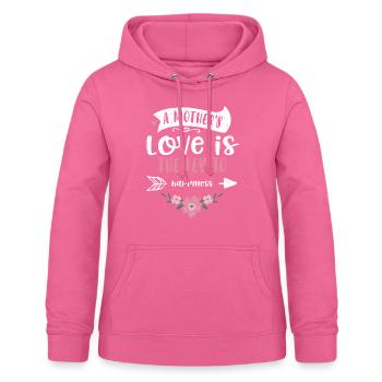 En mors kærlighed er nøglen til at ha... - Dame hoodie - pink - Foran - AI Model Female 172 light (172cm)