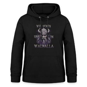 Walhalla Erbe Geschenk für Wikinger Fans - Frauen Hoodie - Schwarz - Vorne - AI Model Female 172 light (172cm)