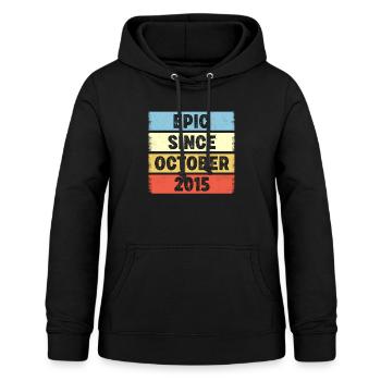 8. Geburtstag 8 Jahre Epic Since October 2015 - Frauen Hoodie - Schwarz - Vorne - AI Model Female 172 light (172cm)