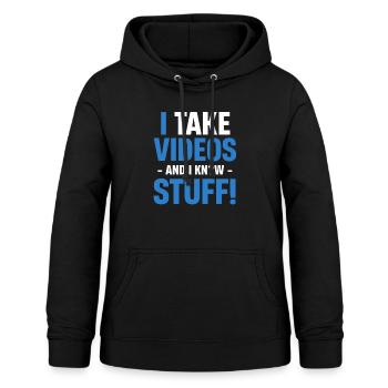 Ich Nehme Videos Auf Und Weiß Sachen! Lustiges - Frauen Hoodie - Schwarz - Vorne - AI Model Female 172 light (172cm)
