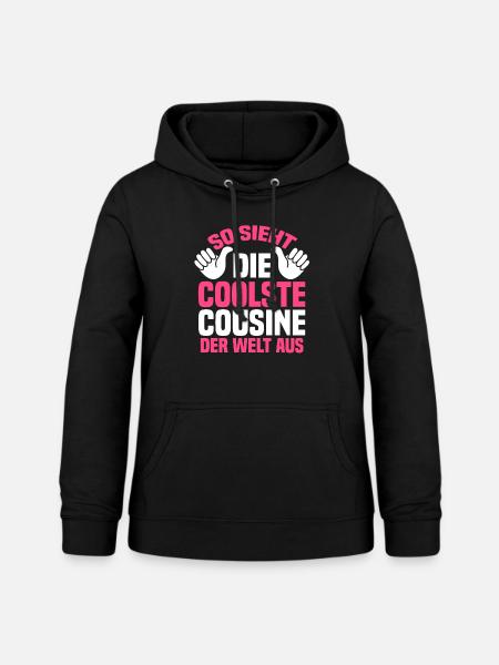 Cousinen Cousine - Frauen Hoodie - Schwarz