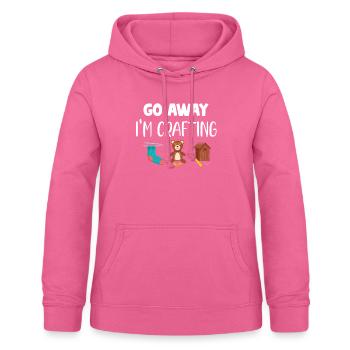 Go away, I'm making pottery, scrapbooking, - Women's Hoodie - pink - Front - AI Model Female 172 light (172cm)