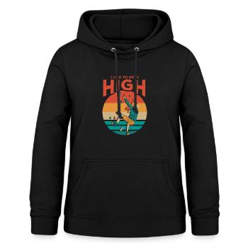 I Like To Geth High Climbing Boulder - Frauen Hoodie - Schwarz - Vorne - AI Model Female 172 light (172cm)