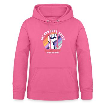 Introvertis antisociaux avec sarcasme social anxieux - Sweat à capuche Femme - rose - Devant - AI Model Female 172 light (172cm)