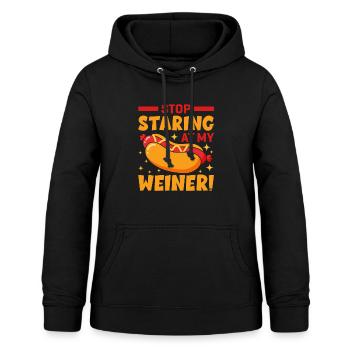 Hotdog Starr nicht auf mein Wiener Würstchen - Frauen Hoodie - Schwarz - Vorne - AI Model Female 172 light (172cm)