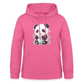 Kawaii Panda trinkt Boba Bubble Tea Chibi - Frauen Hoodie - Pink - Vorne - AI Model Female 172 light (172cm)
